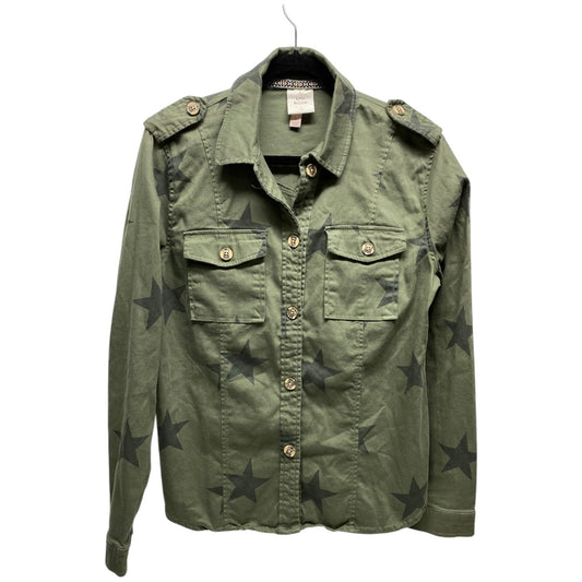 Jacket Shirt By Knox Rose In Green, Size: L