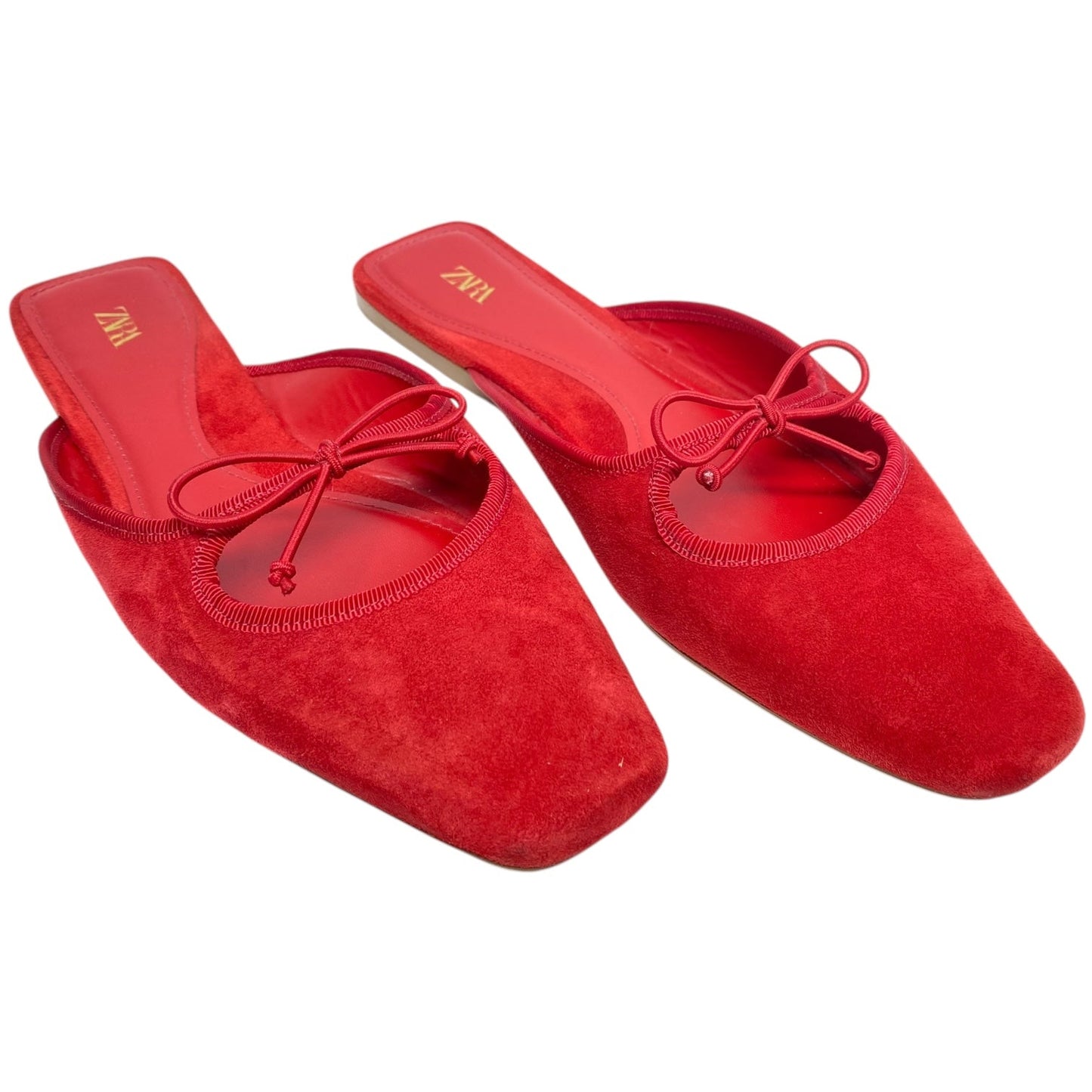 Shoes Flats By Zara In Red, Size: 8.5