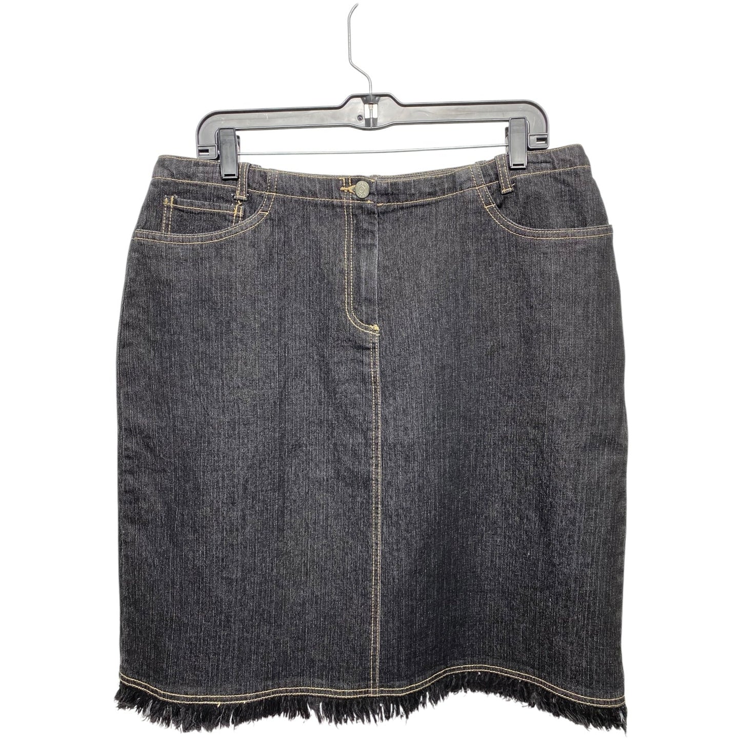 Skirt Mini & Short By Cabi In Black Denim, Size: 16