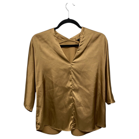 Blouse 3/4 Sleeve By Banana Republic In Tan, Size: Xs