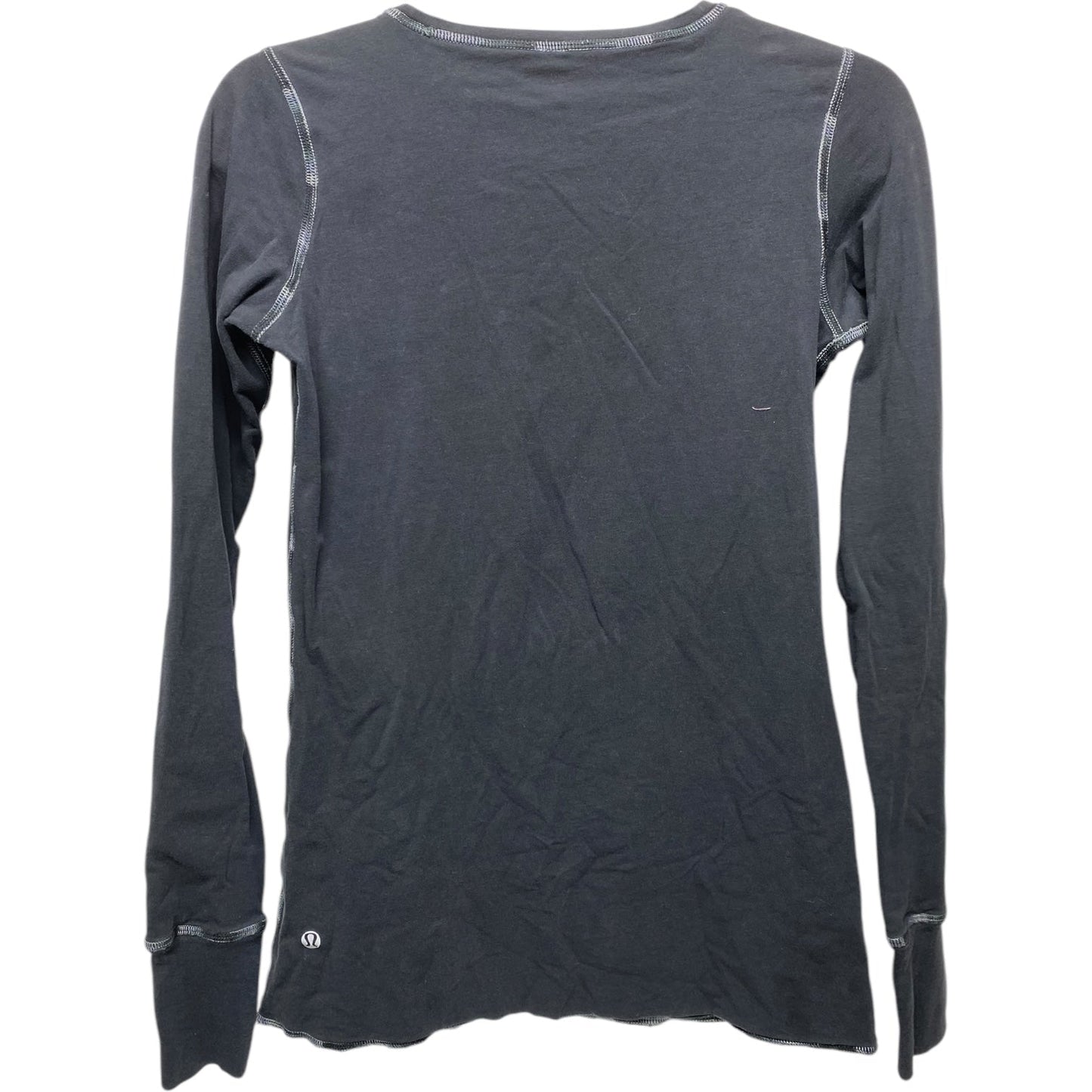 Athletic Top Long Sleeve Crewneck By Lululemon In Grey, Size: S