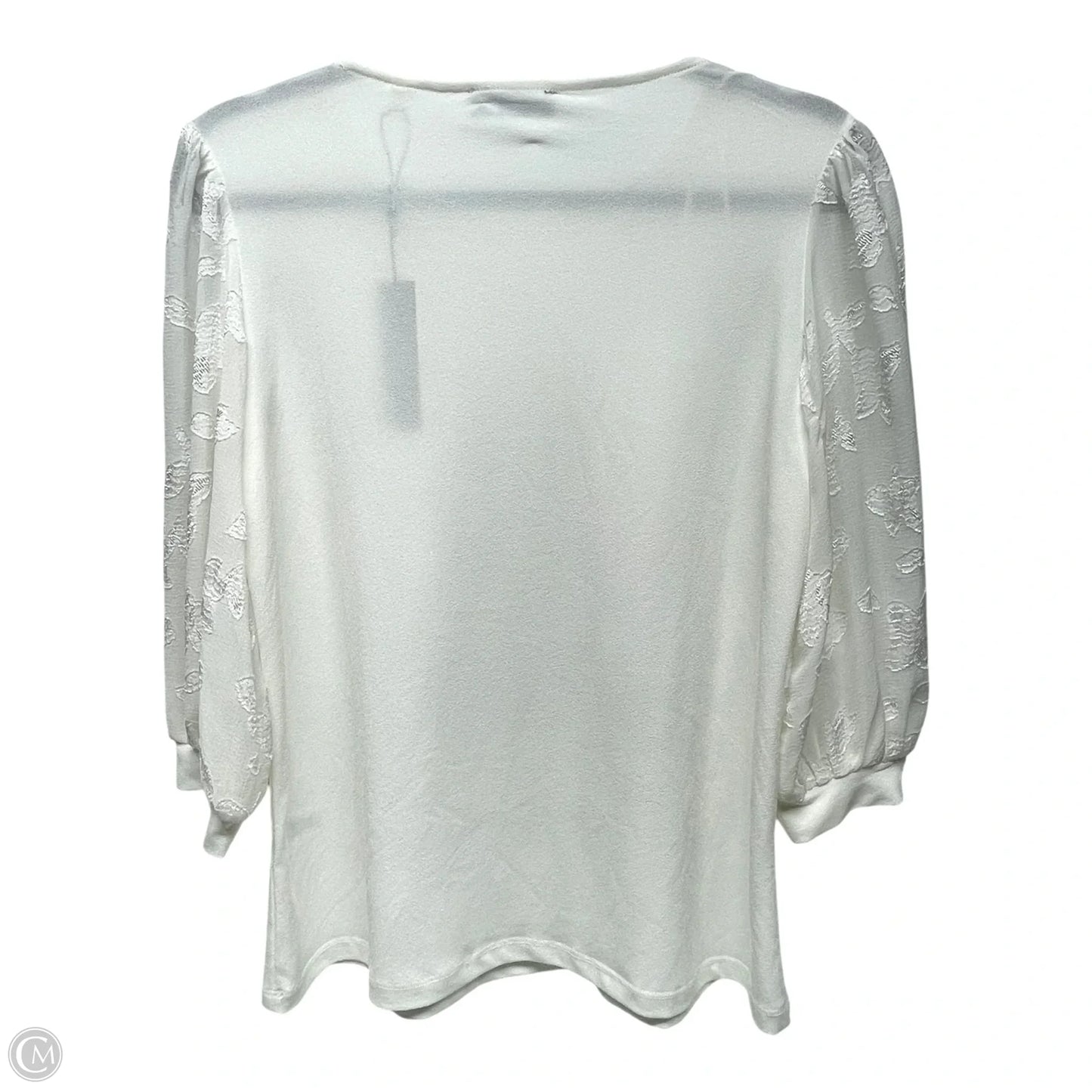 Top 3/4 Sleeve By T Tahari In White, Size: S