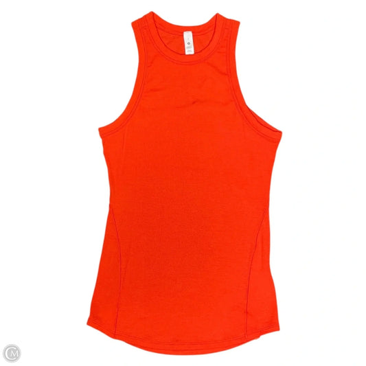 Athletic Tank Top By Lululemon In Orange, Size: 4