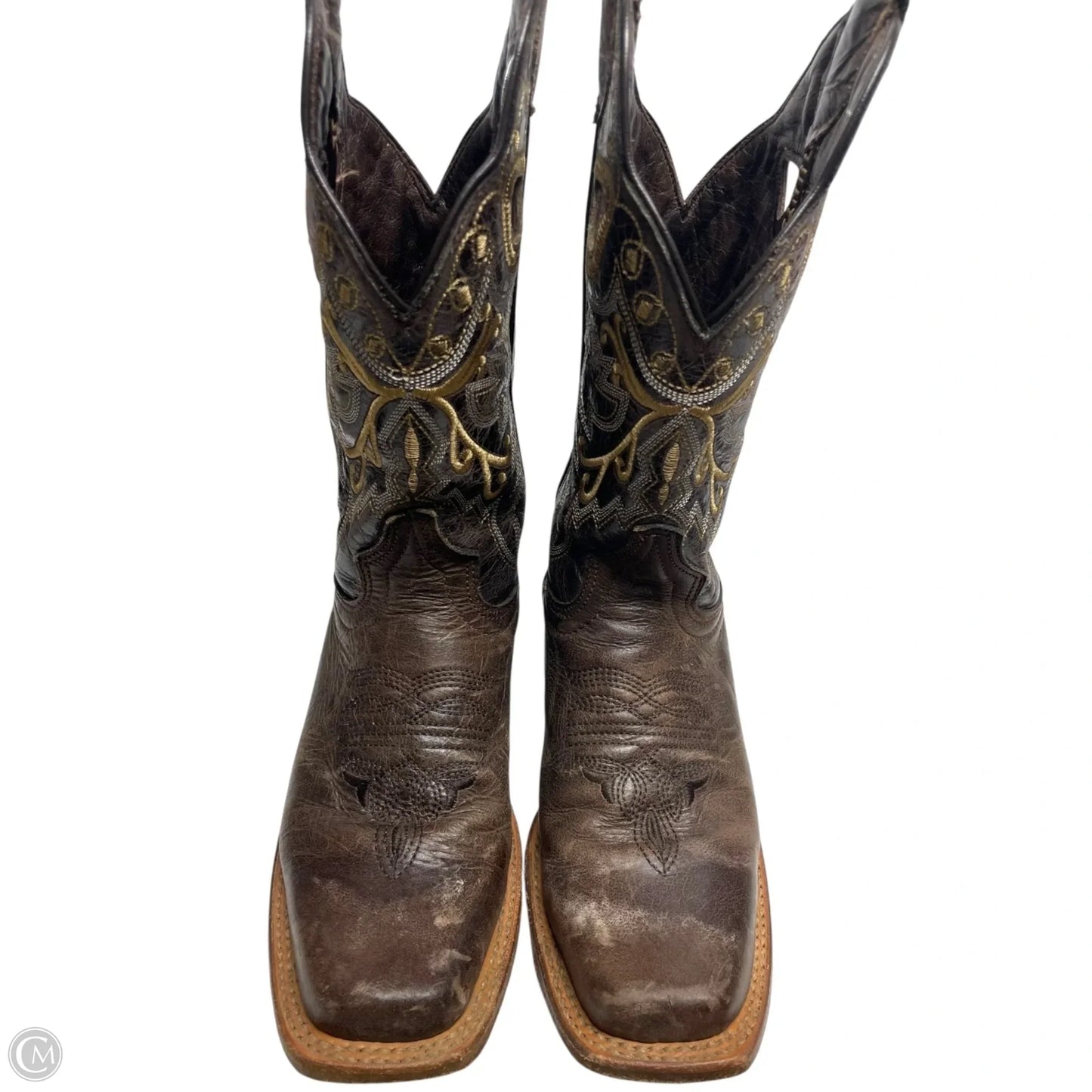 Boots Western By  TEXAS COUNTRY In Brown & Gold, Size: 5