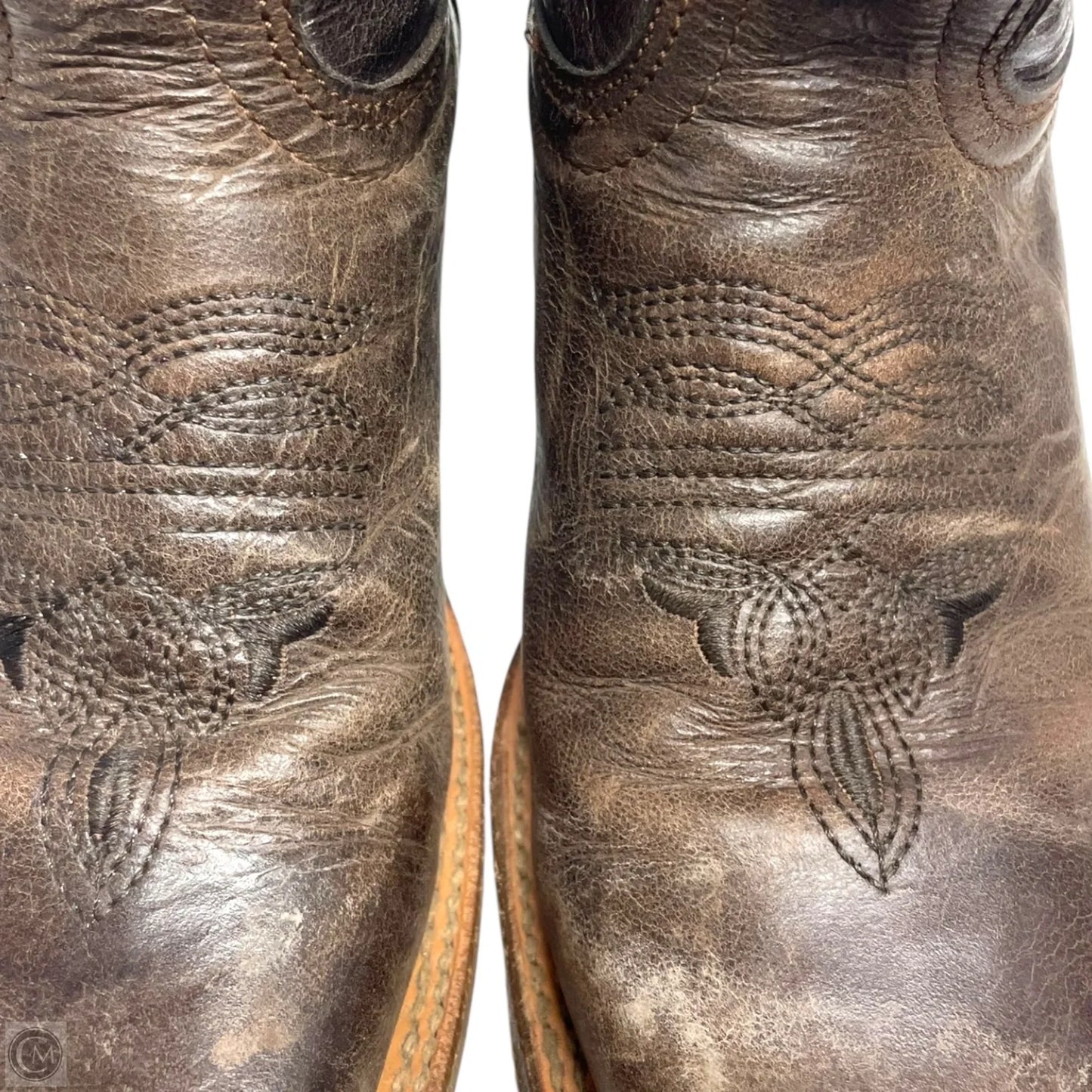 Boots Western By  TEXAS COUNTRY In Brown & Gold, Size: 5
