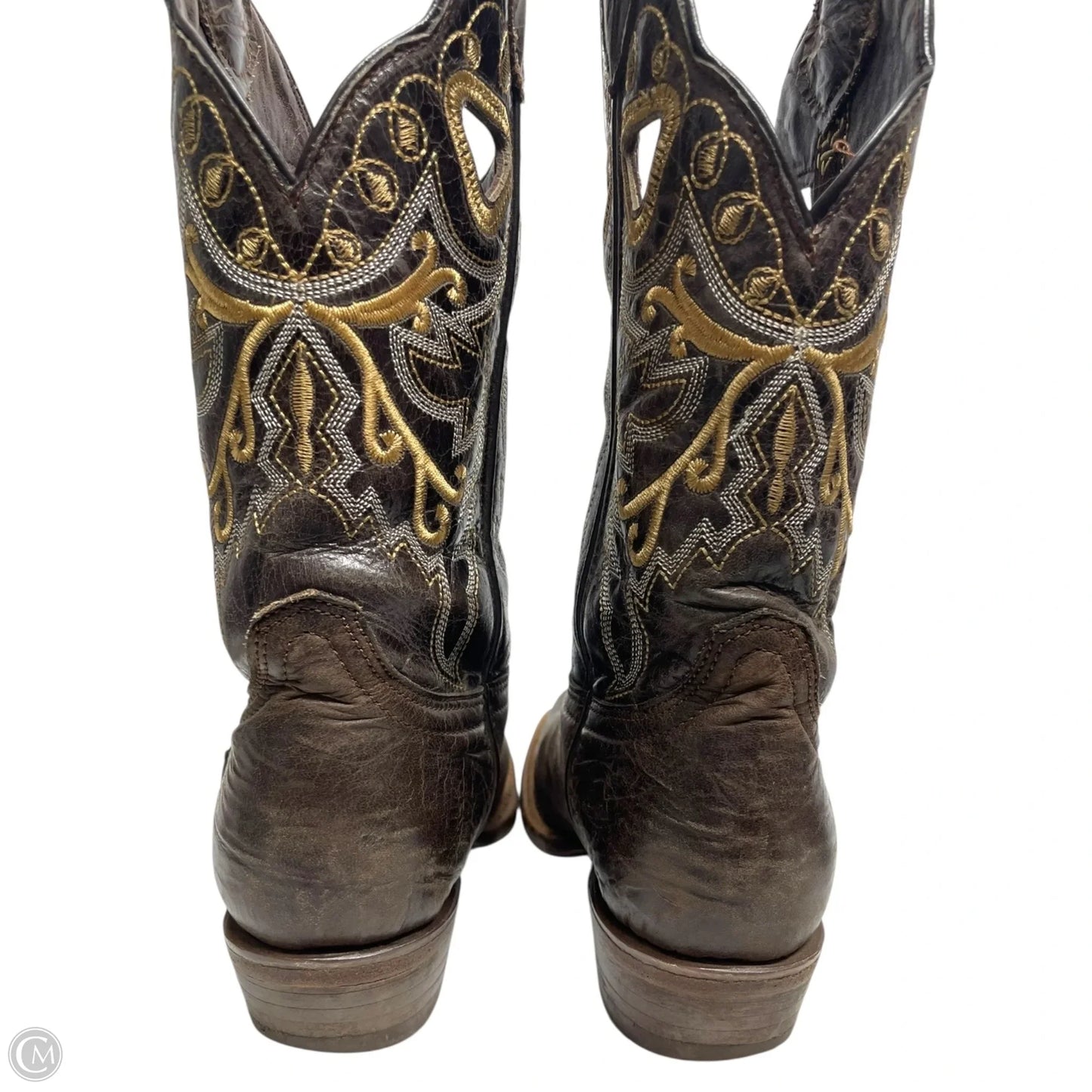 Boots Western By  TEXAS COUNTRY In Brown & Gold, Size: 5