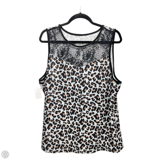 Top Sleeveless By Clothes Mentor In Animal Print, Size: Xl
