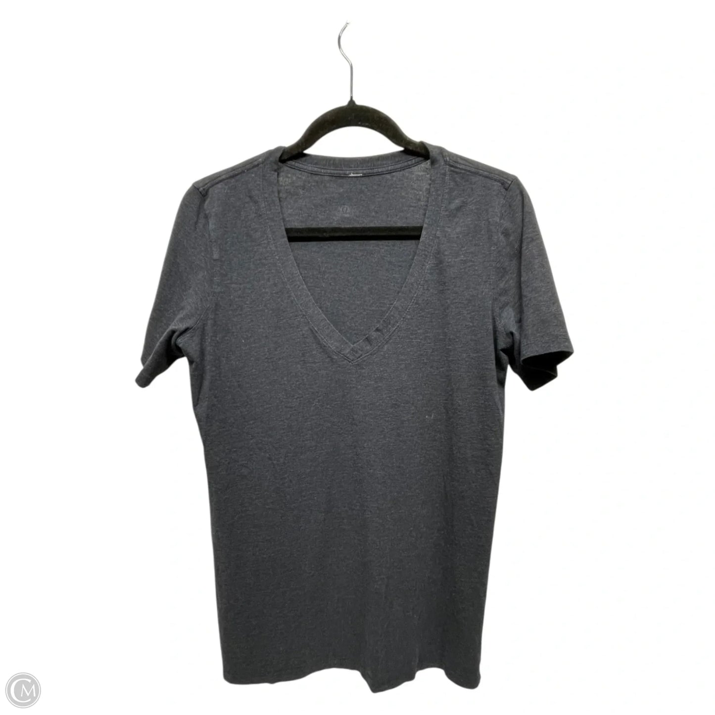 Athletic Top Short Sleeve By Lululemon In Grey, Size: 0