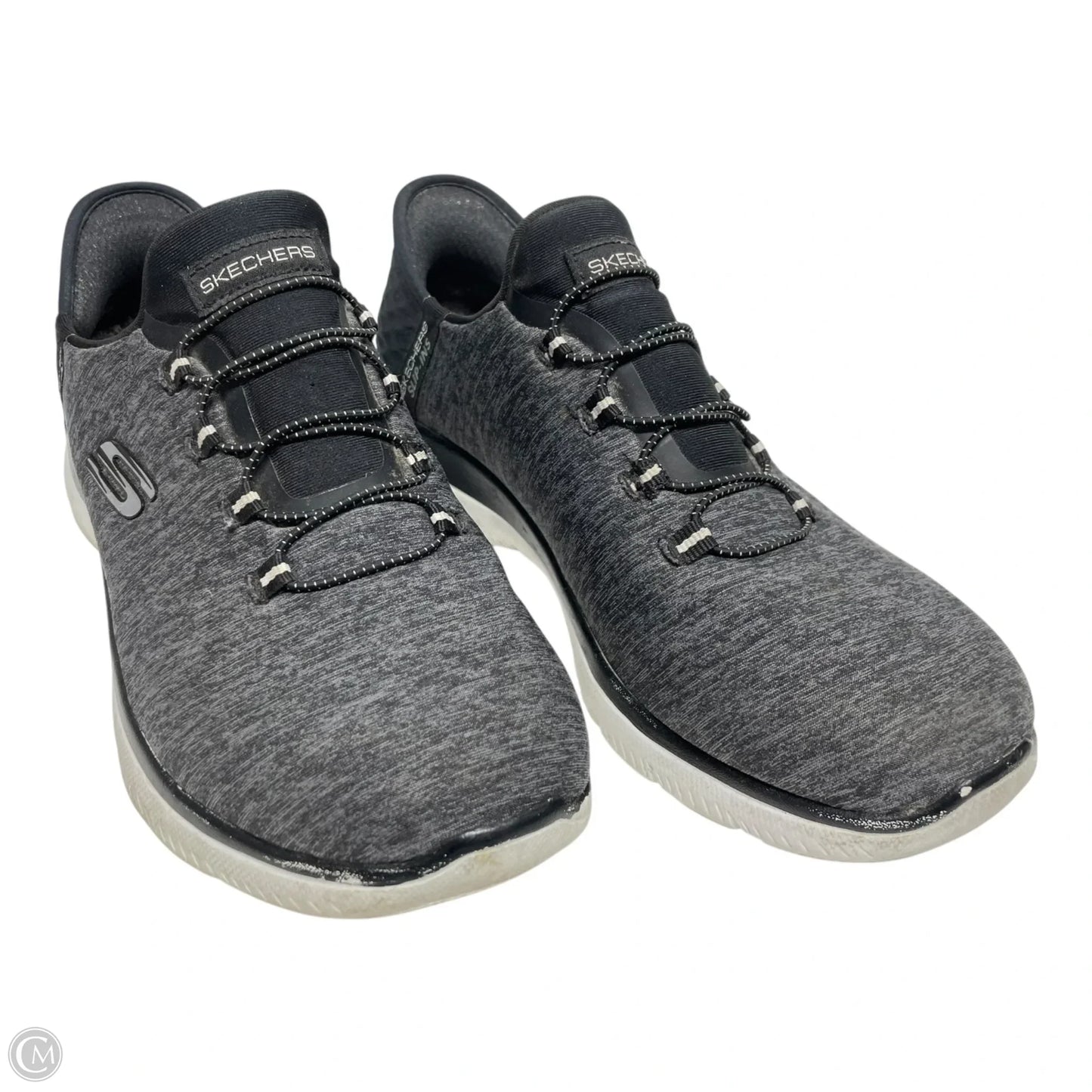 Shoes Athletic By Skechers In Black & Grey, Size: 6.5