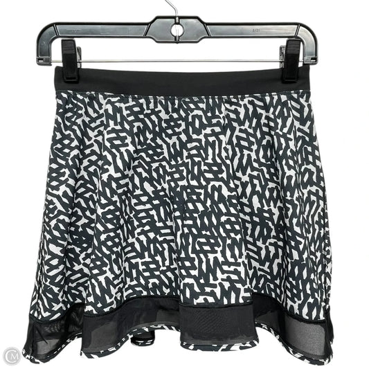 Athletic Skort By Lululemon In Black & White, Size: 4