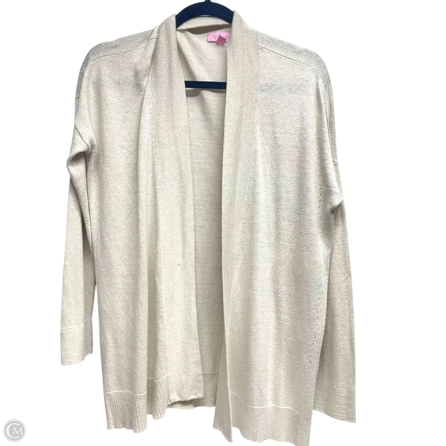 Sweater Cardigan Designer By Lilly Pulitzer In Chartreuse, Size: S