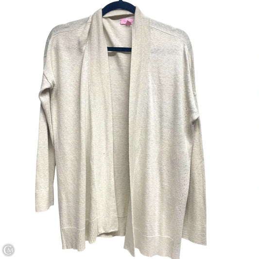 Sweater Cardigan Designer By Lilly Pulitzer In Chartreuse, Size: S