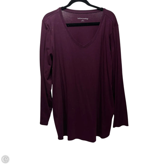 Top Long Sleeve By Soft Surroundings In Maroon, Size: 2x