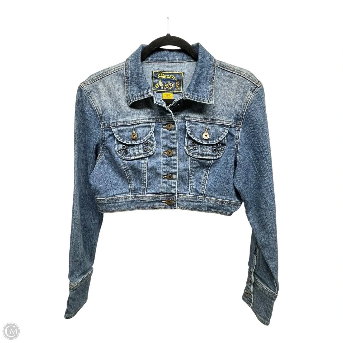 Jacket Denim By STAR JEANS In Blue Denim, Size: M