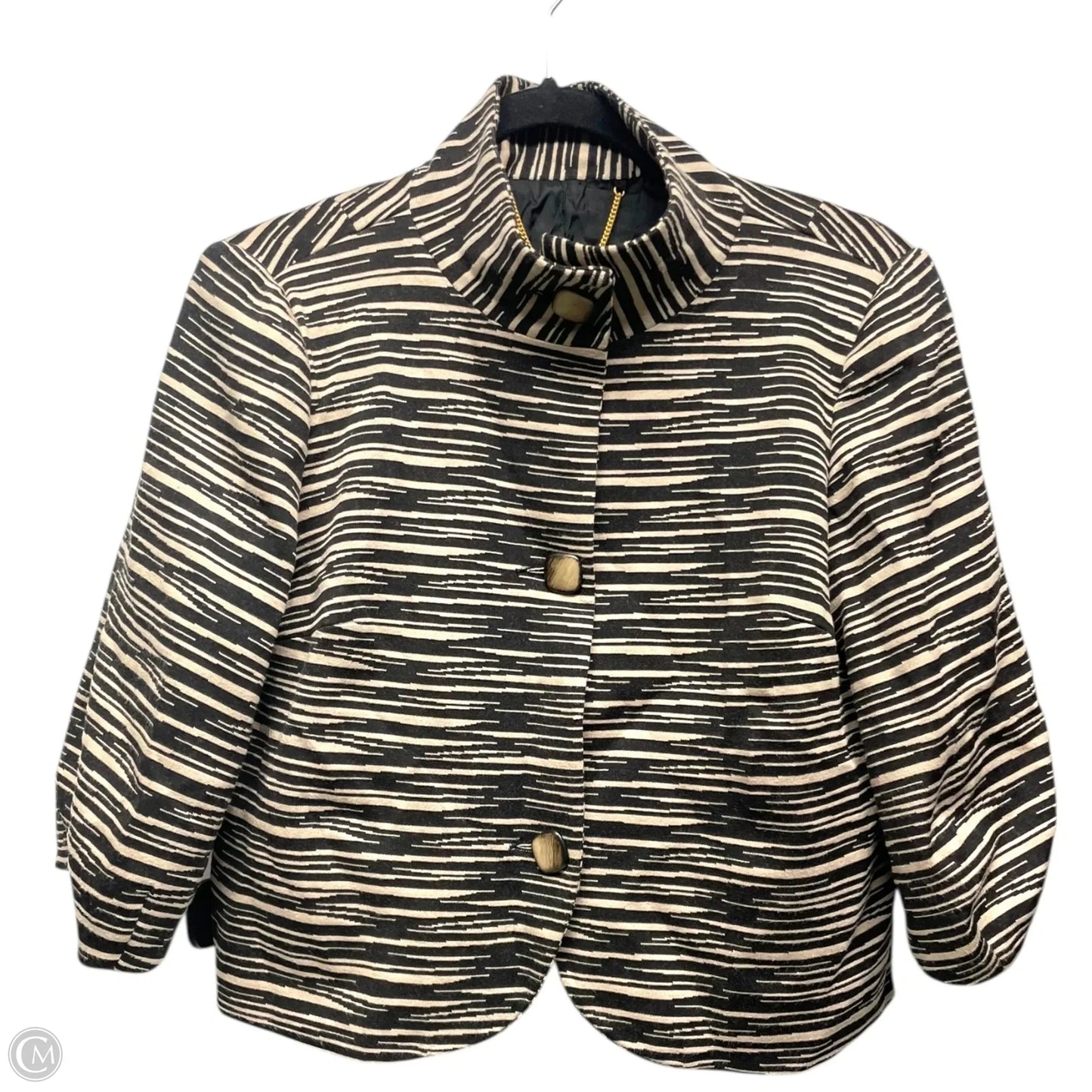 Blazer By Trina Turk In Black & Tan, Size: 6