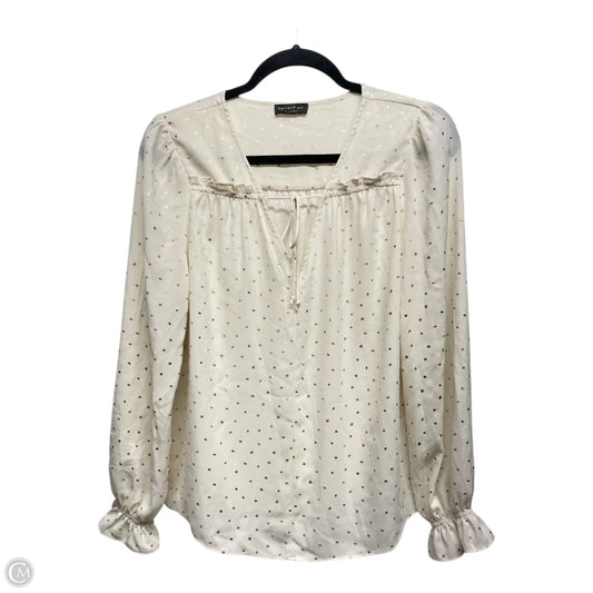 Blouse Long Sleeve By Current Air In Gold, Size: S