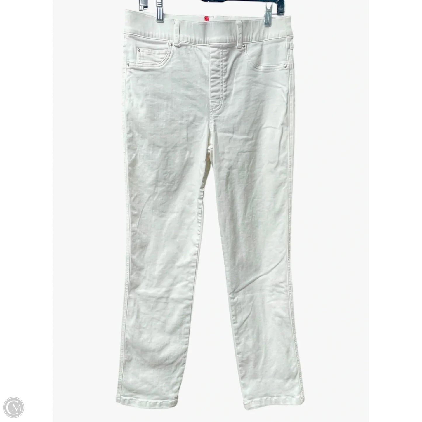 Jeans Straight By Spanx In White Denim, Size: L
