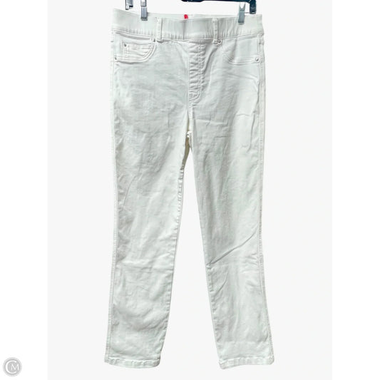 Jeans Straight By Spanx In White Denim, Size: L