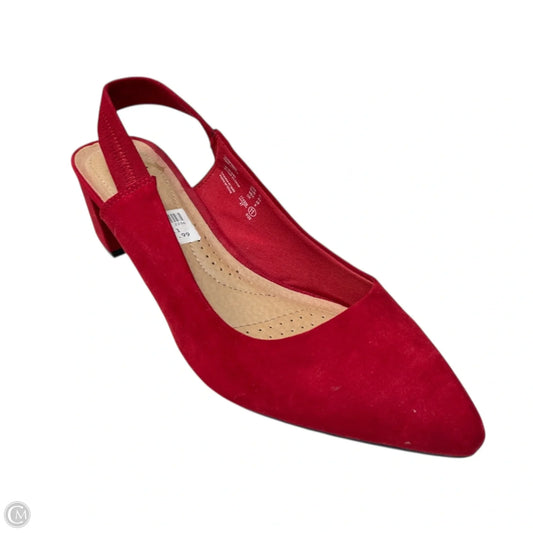 Shoes Heels Block By DEFLEX COMFORT -  In Red, Size: 11
