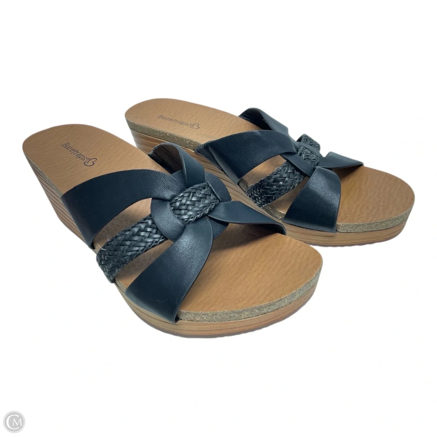 Sandals Heels Wedge By Bare Traps In Black, Size: 8