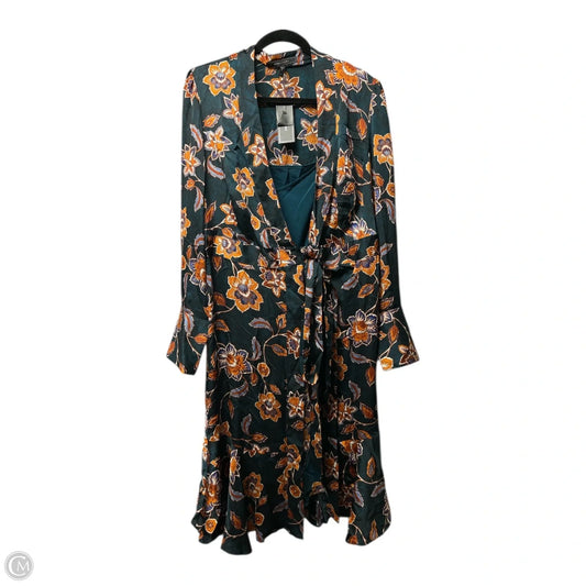 Dress Casual Midi By Banana Republic In Teal, Size: L