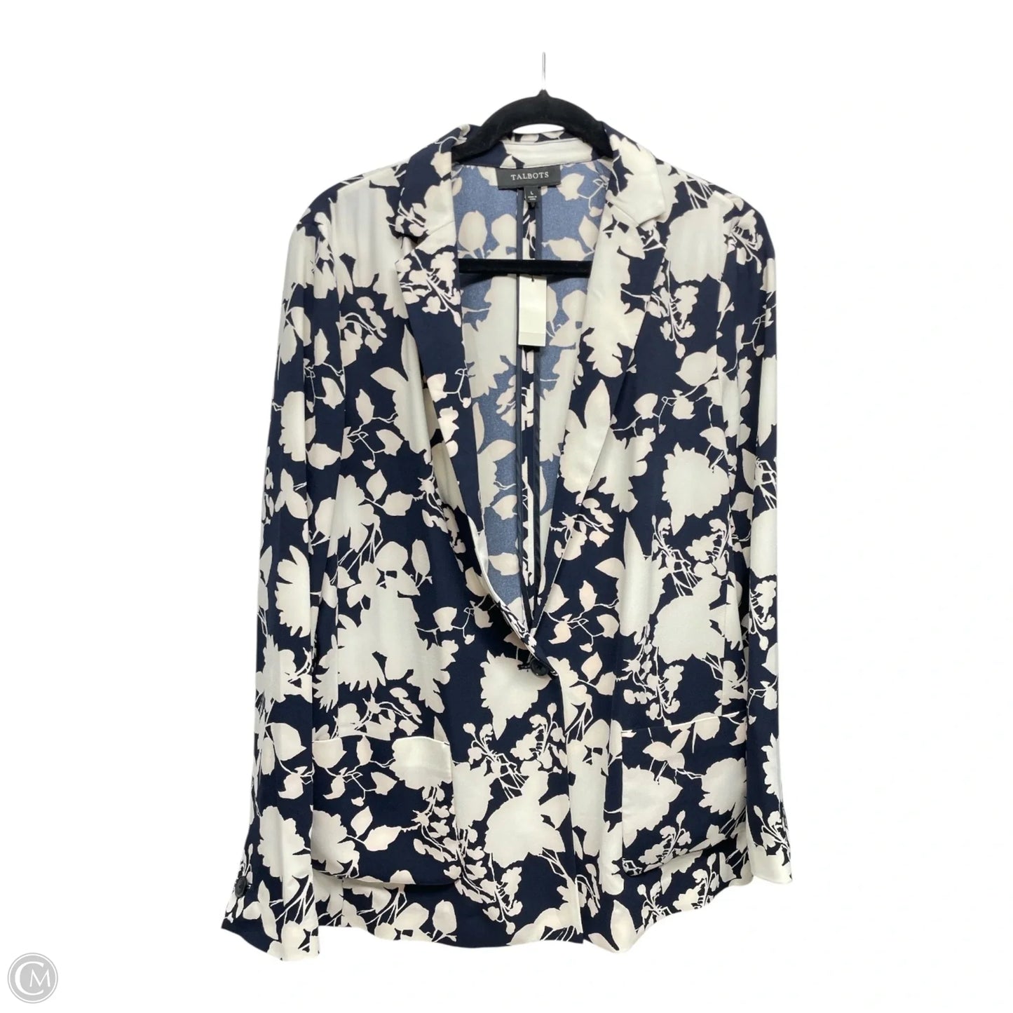 Blazer By Talbots In Blue & White, Size: L