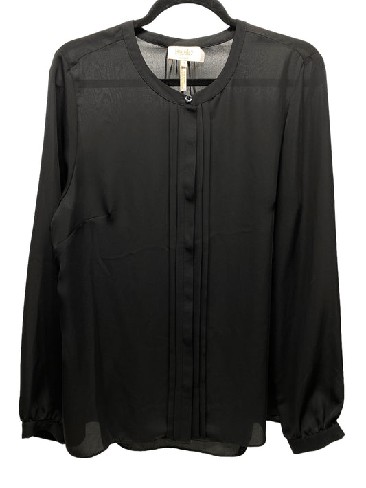 Top Long Sleeve By Laundry In Black, Size: 14