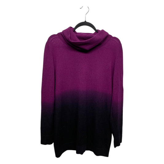 Sweater Cashmere By Nordstrom In Black & Purple, Size: L