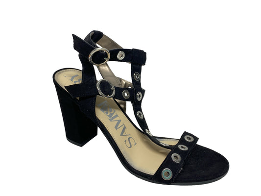 Black Sandals Heels Block Sam And Libby, Size 8.5