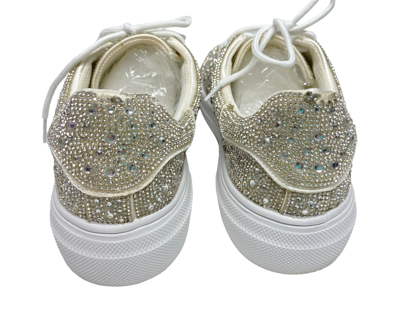 Silver & Tan Shoes Sneakers Corkys, Size 10