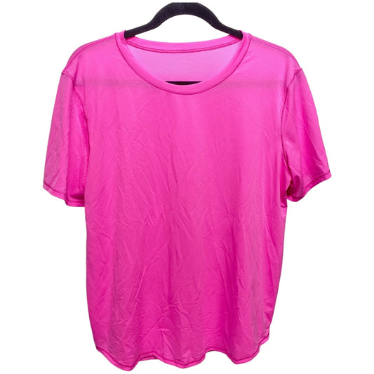 Athletic Top Short Sleeve By Lululemon In Pink, Size: M