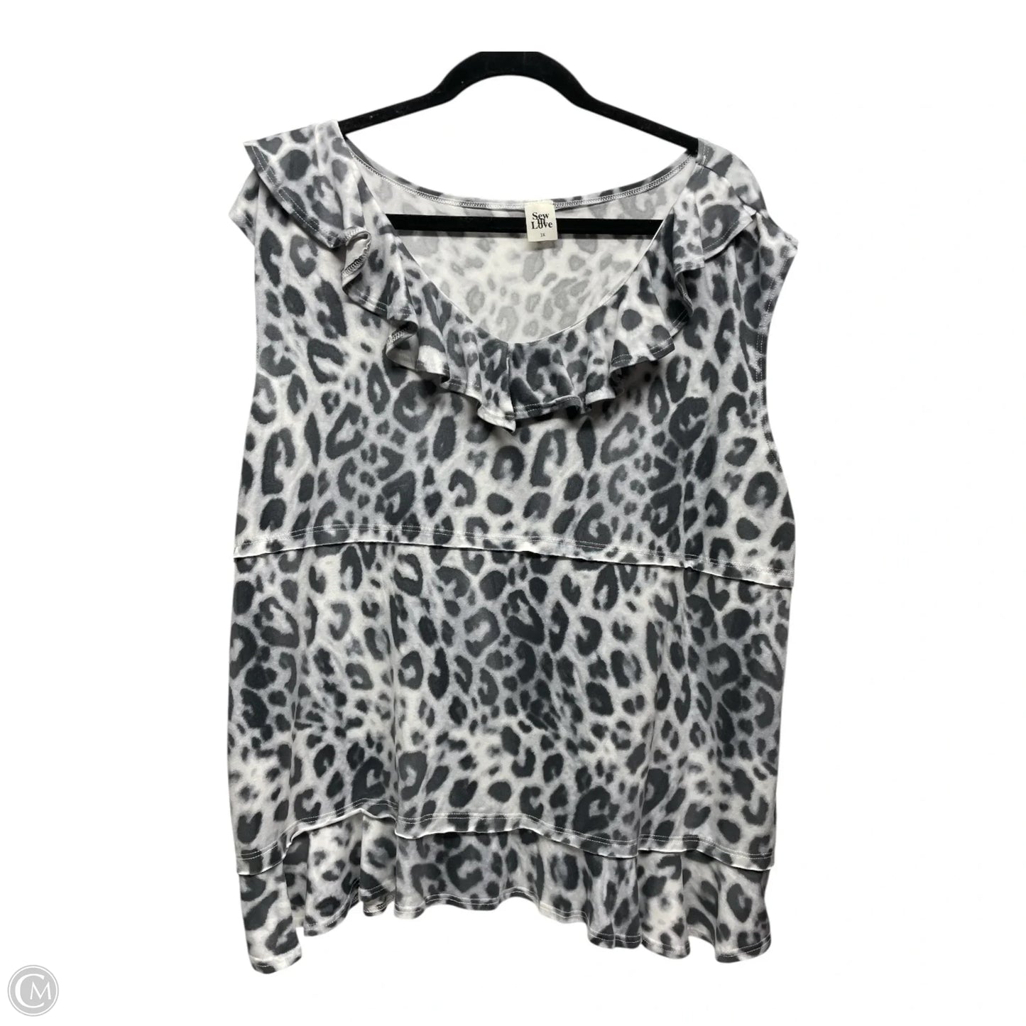 Top Sleeveless By Sew In Love In Animal Print, Size: 3x