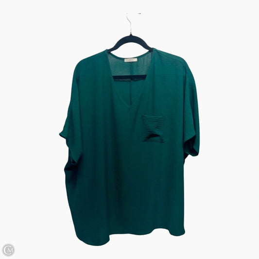 Top Short Sleeve By Jodifl In Green, Size: 2x