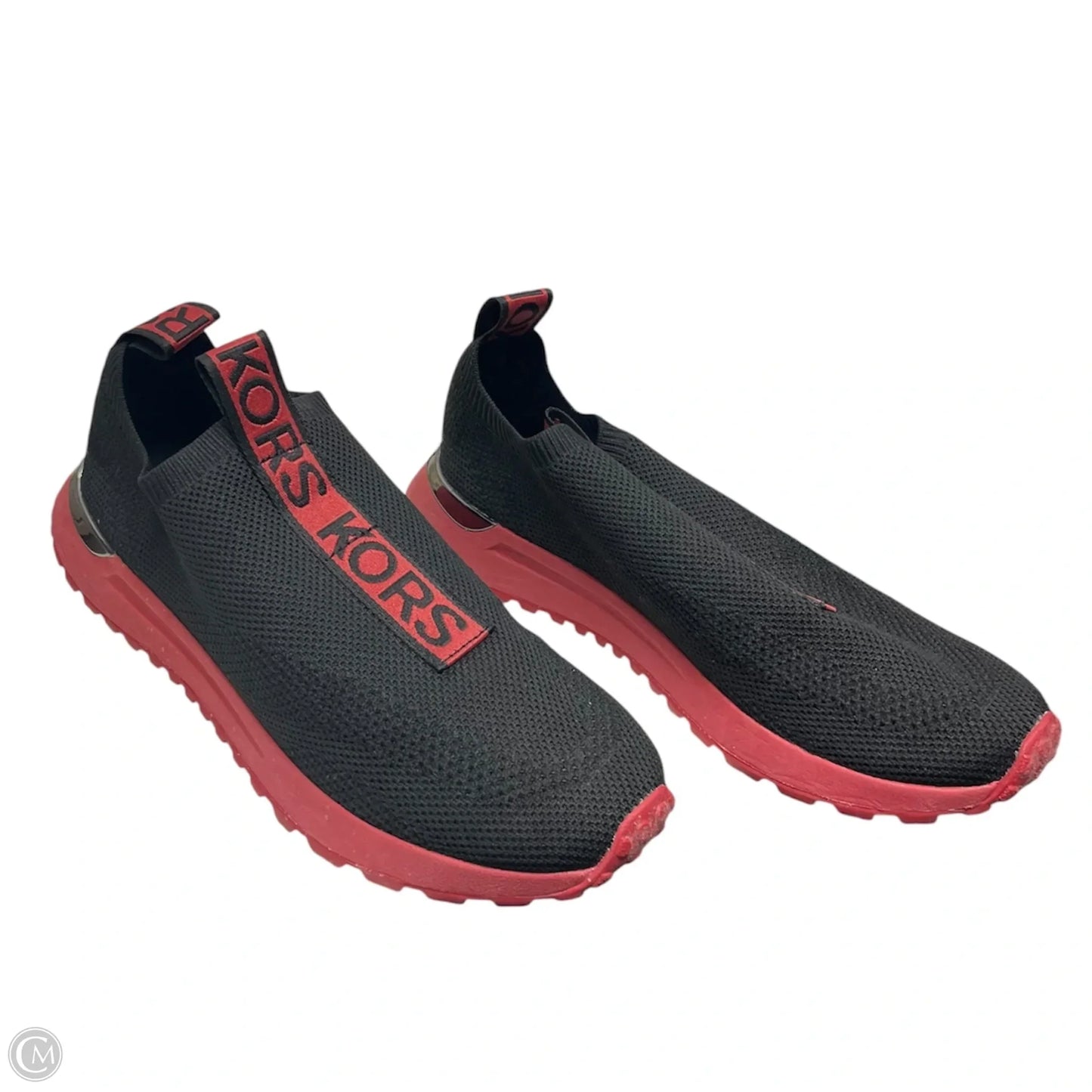 Shoes Designer By Michael Kors In Black & Red, Size: 8