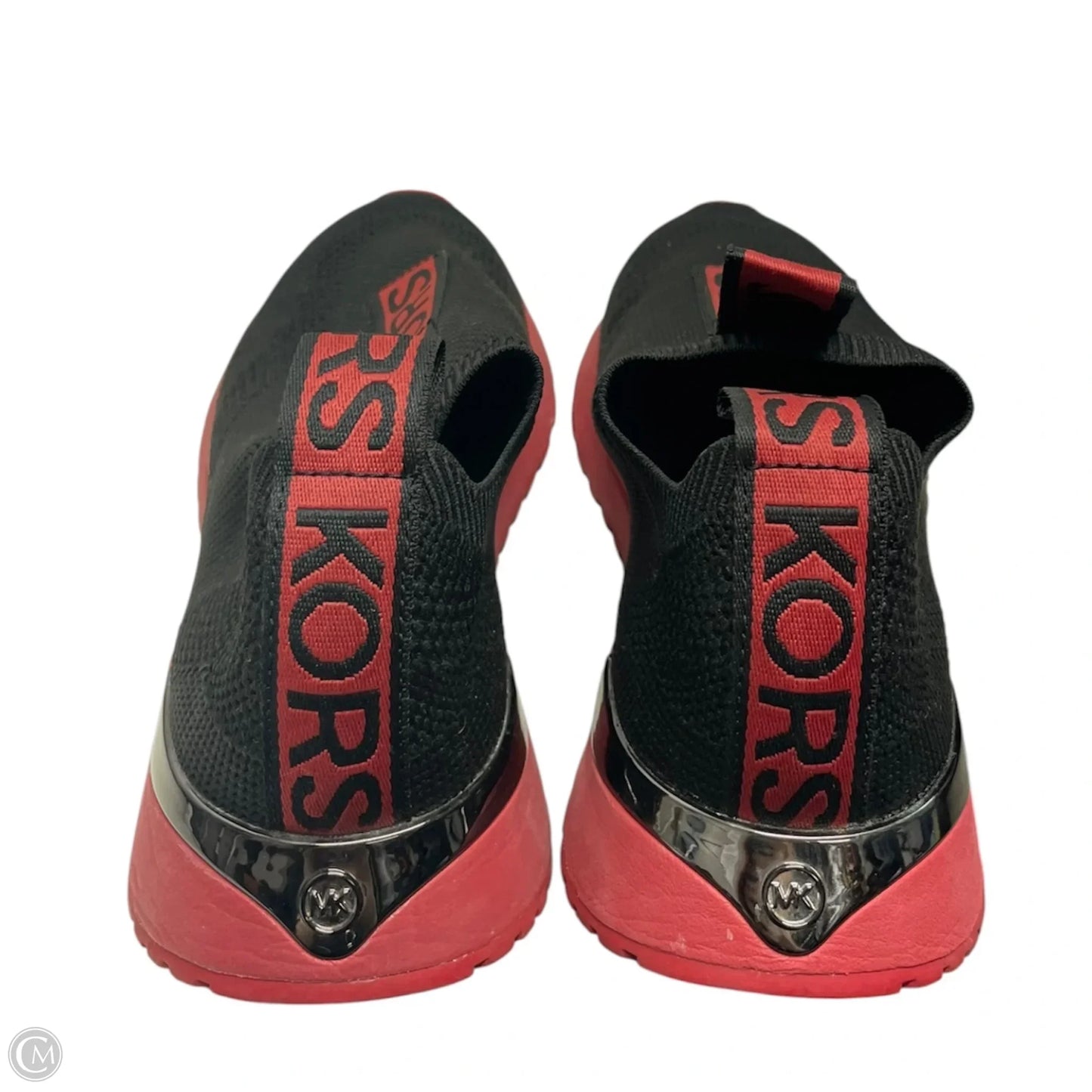 Shoes Designer By Michael Kors In Black & Red, Size: 8