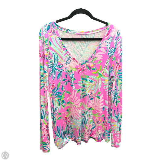 Top Long Sleeve Designer By Lilly Pulitzer In Multi-colored, Size: L