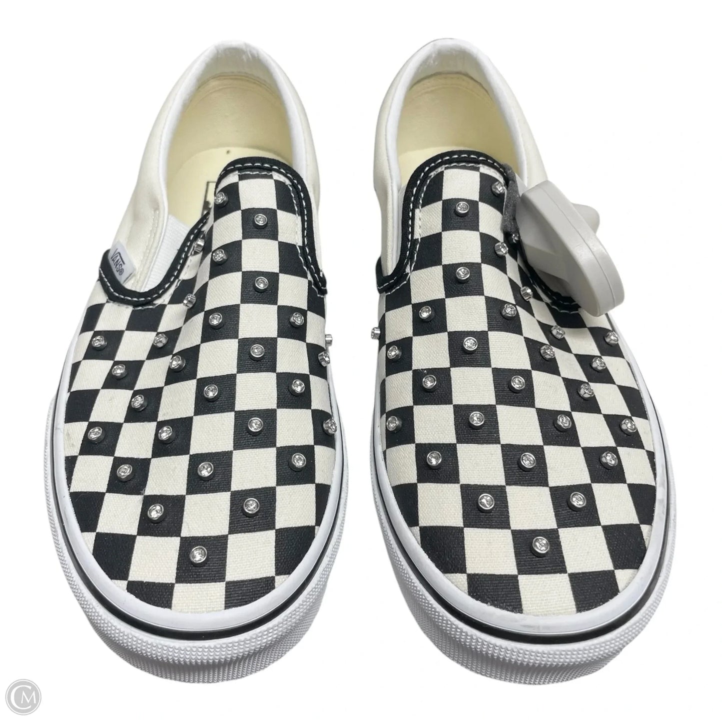Shoes Athletic By Vans In Black & White, Size: 7.5