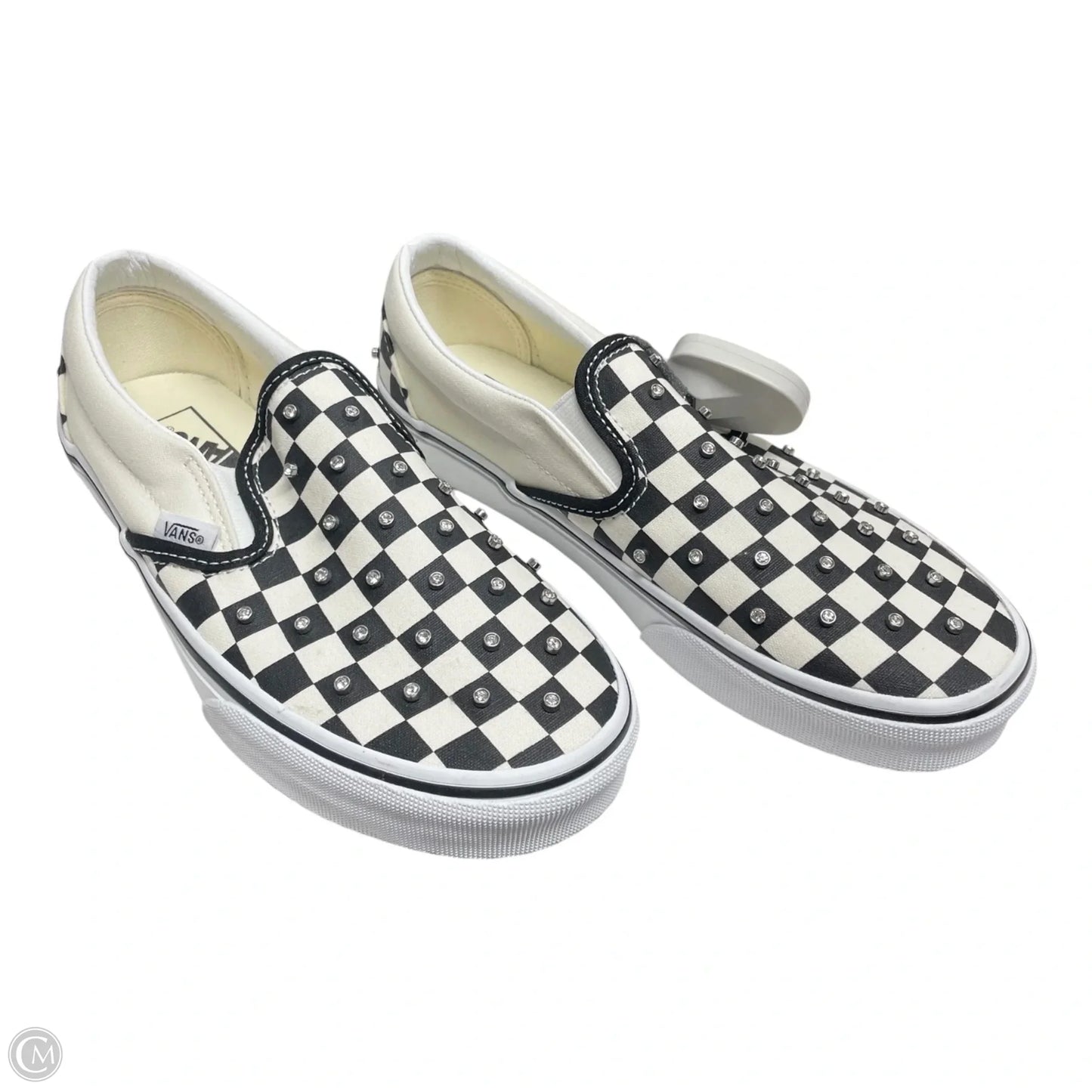 Shoes Athletic By Vans In Black & White, Size: 7.5