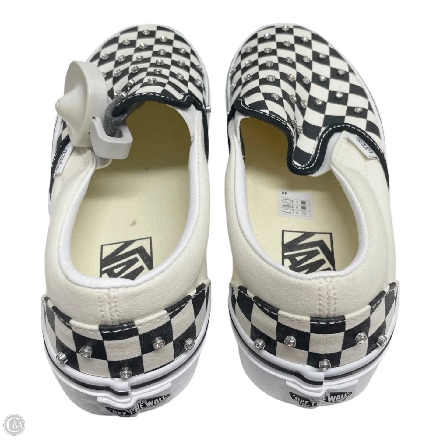 Shoes Athletic By Vans In Black & White, Size: 7.5