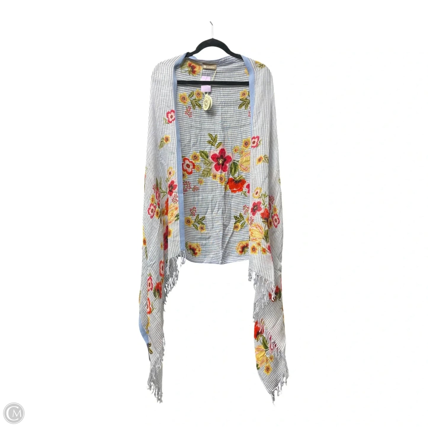 Shawl By Spartina In Blue & White
