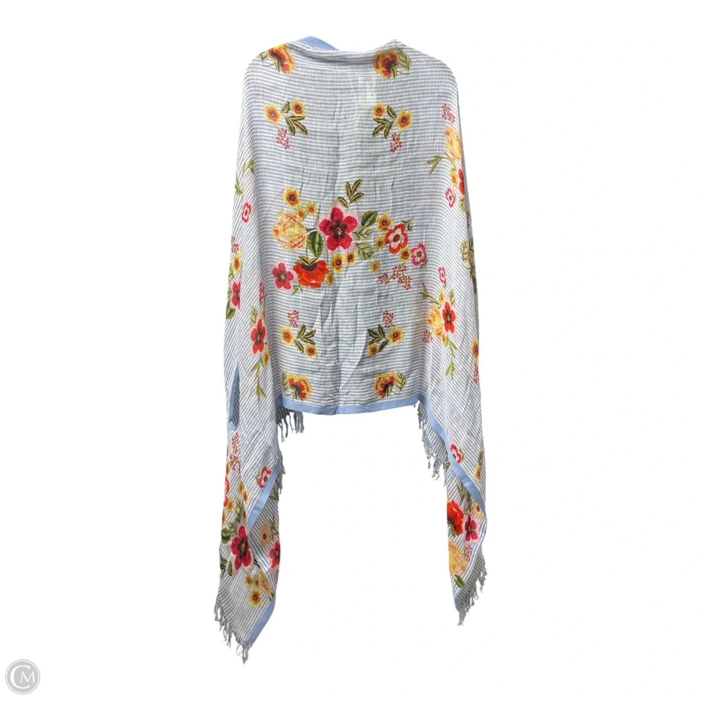 Shawl By Spartina In Blue & White