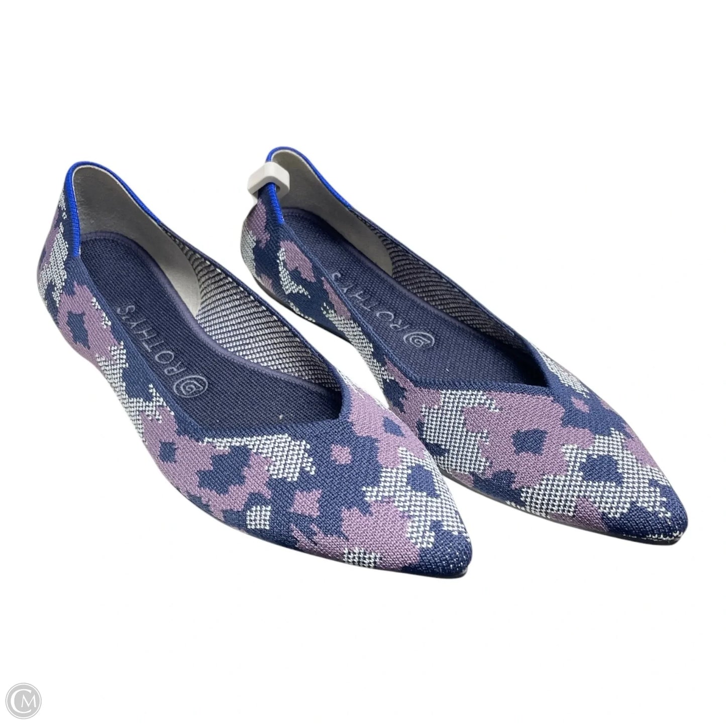 Shoes Flats By Rothys In Purple & White, Size: 9.5