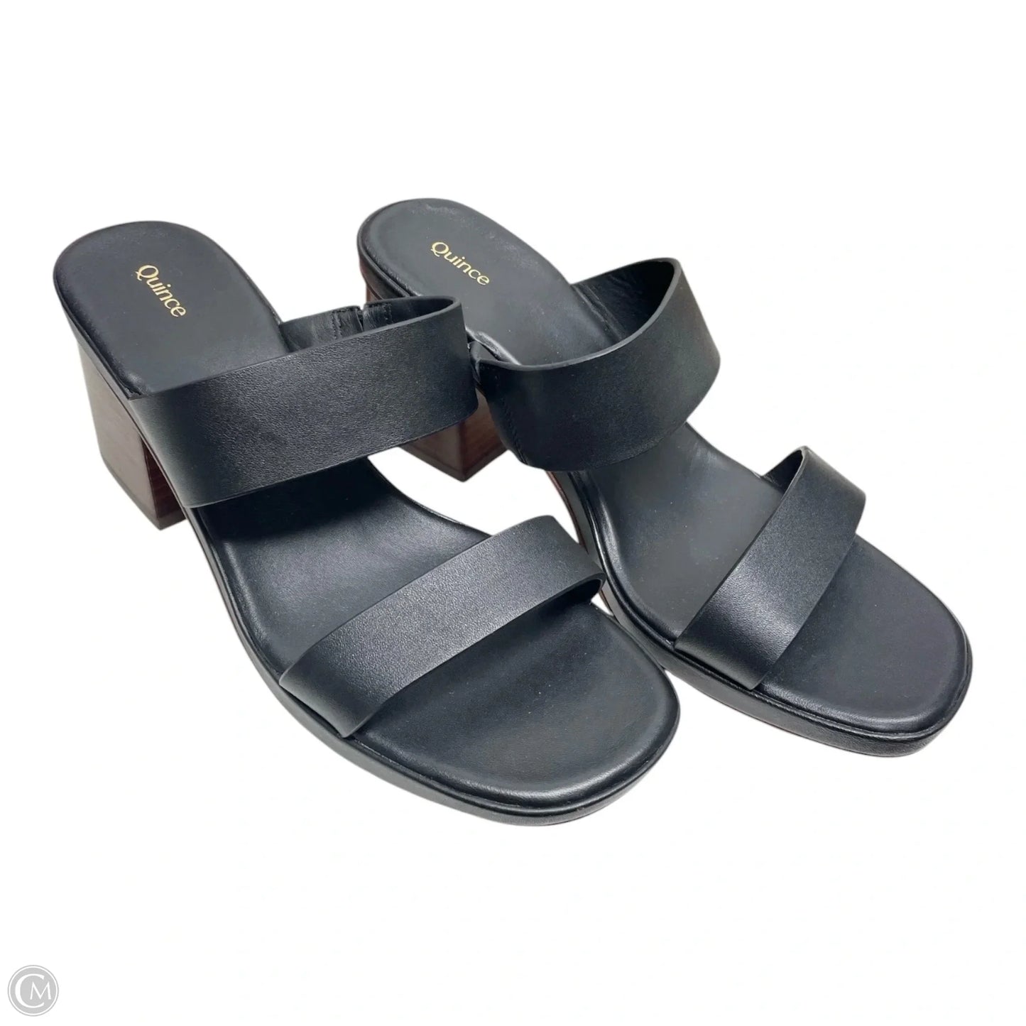 Shoes Heels Platform By Quince In Black, Size: 9