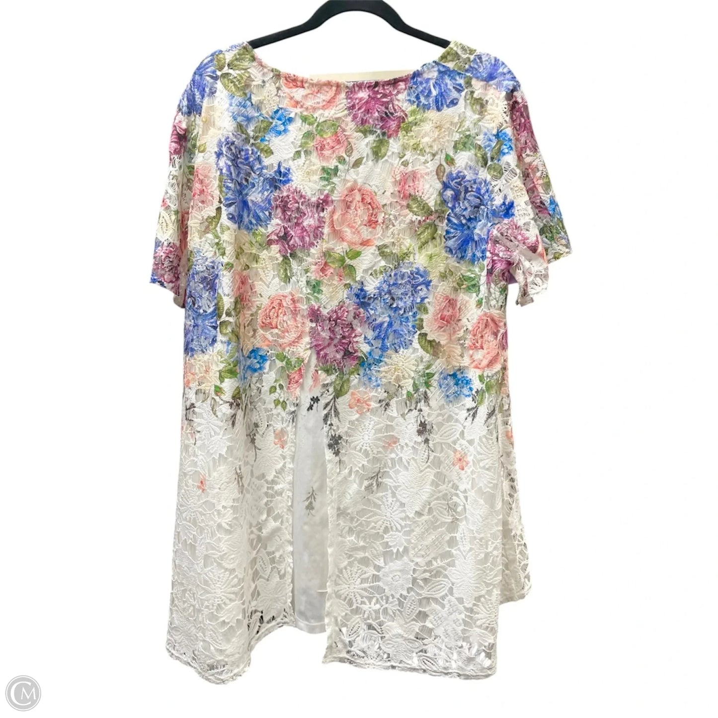 Top Short Sleeve By Simply Emma In Floral Print, Size: 3x