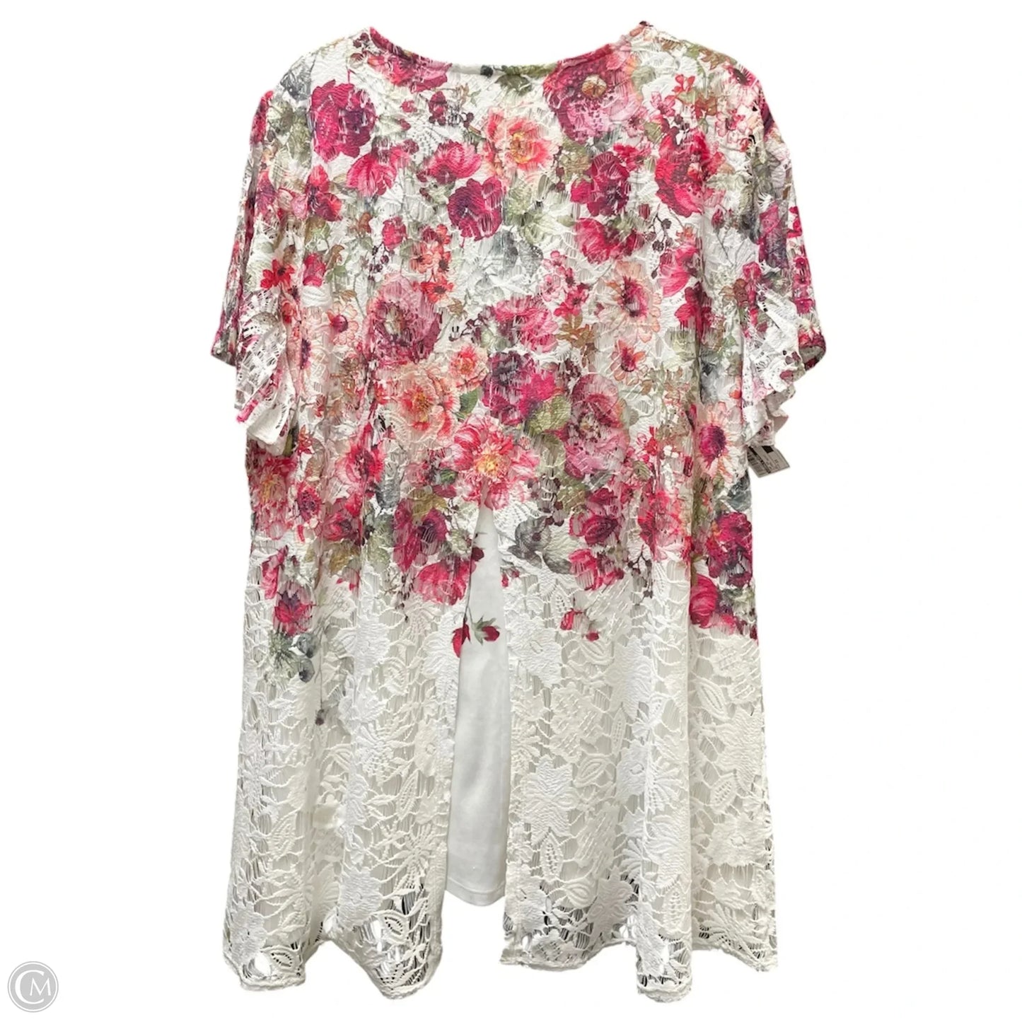 Top Short Sleeve By Simply Emma In Floral Print, Size: 3x