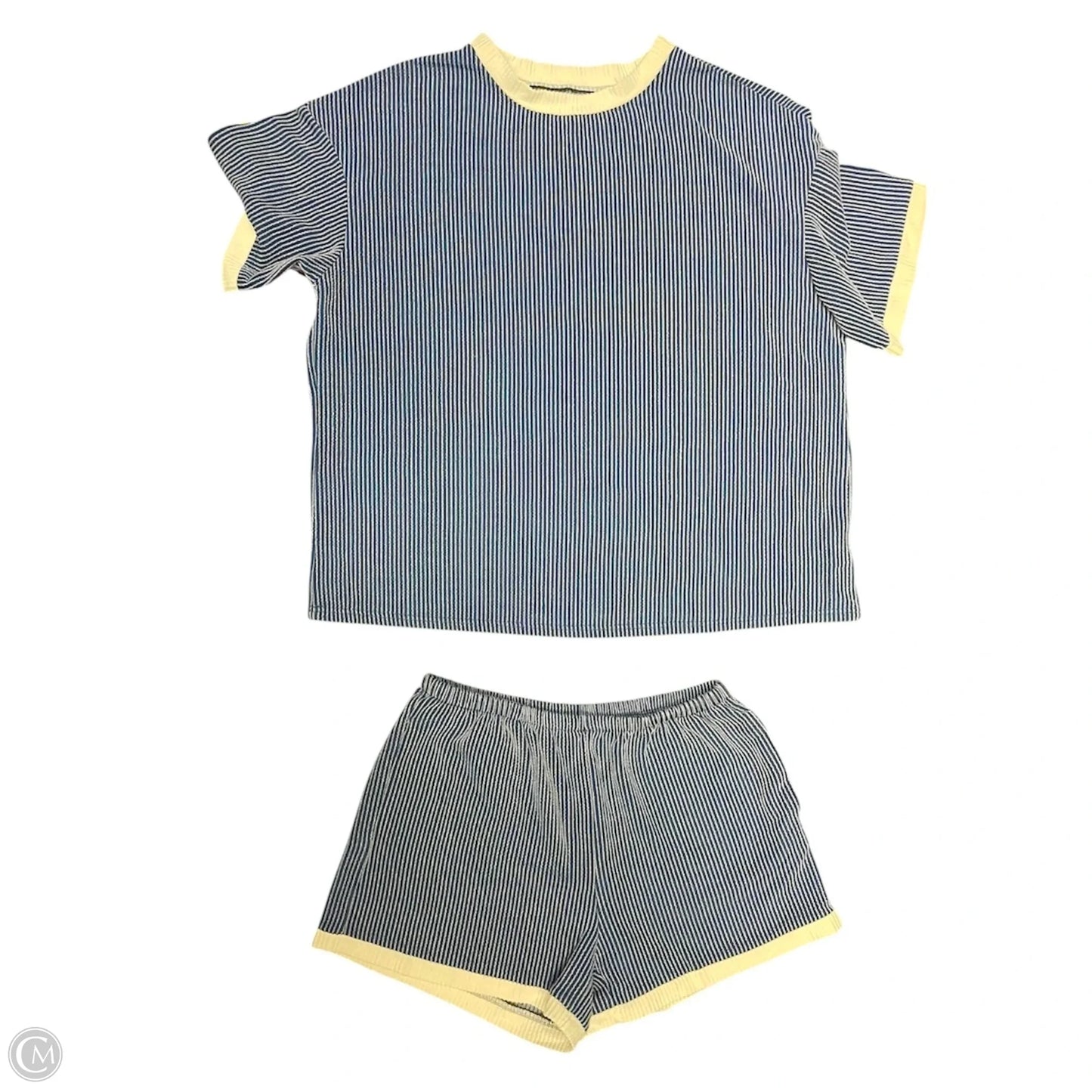 Shorts Set By Clothes Mentor In Blue & White, Size: L