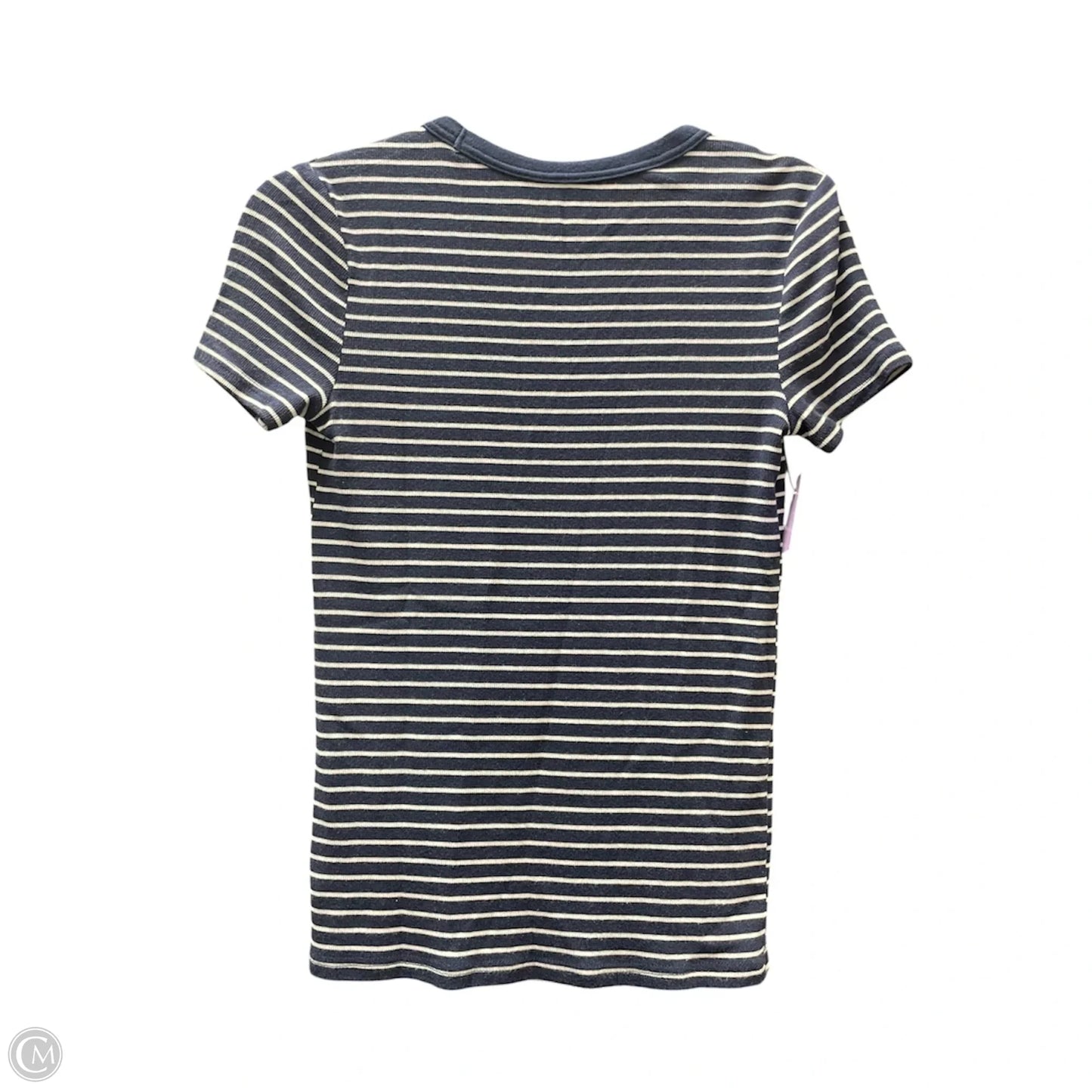Top Short Sleeve By Time And Tru In Blue & White, Size: S