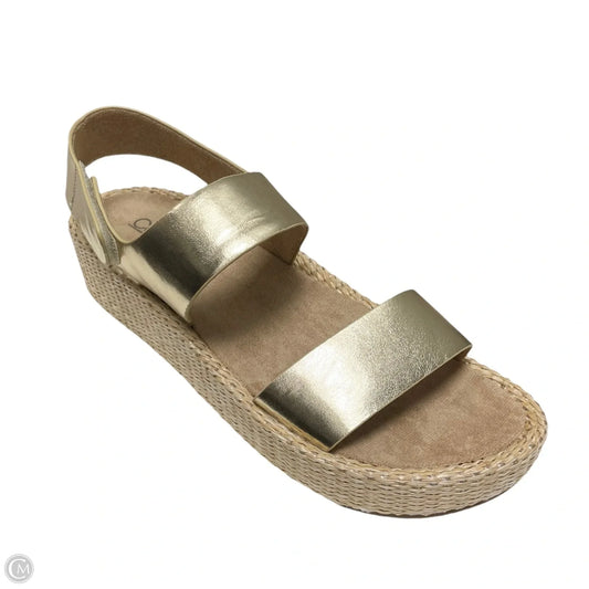 Sandals Heels Wedge By Corkys In Gold, Size: 10