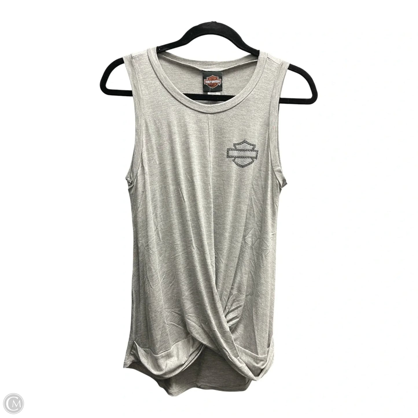 Top Sleeveless By Harley Davidson In Grey & Silver, Size: S