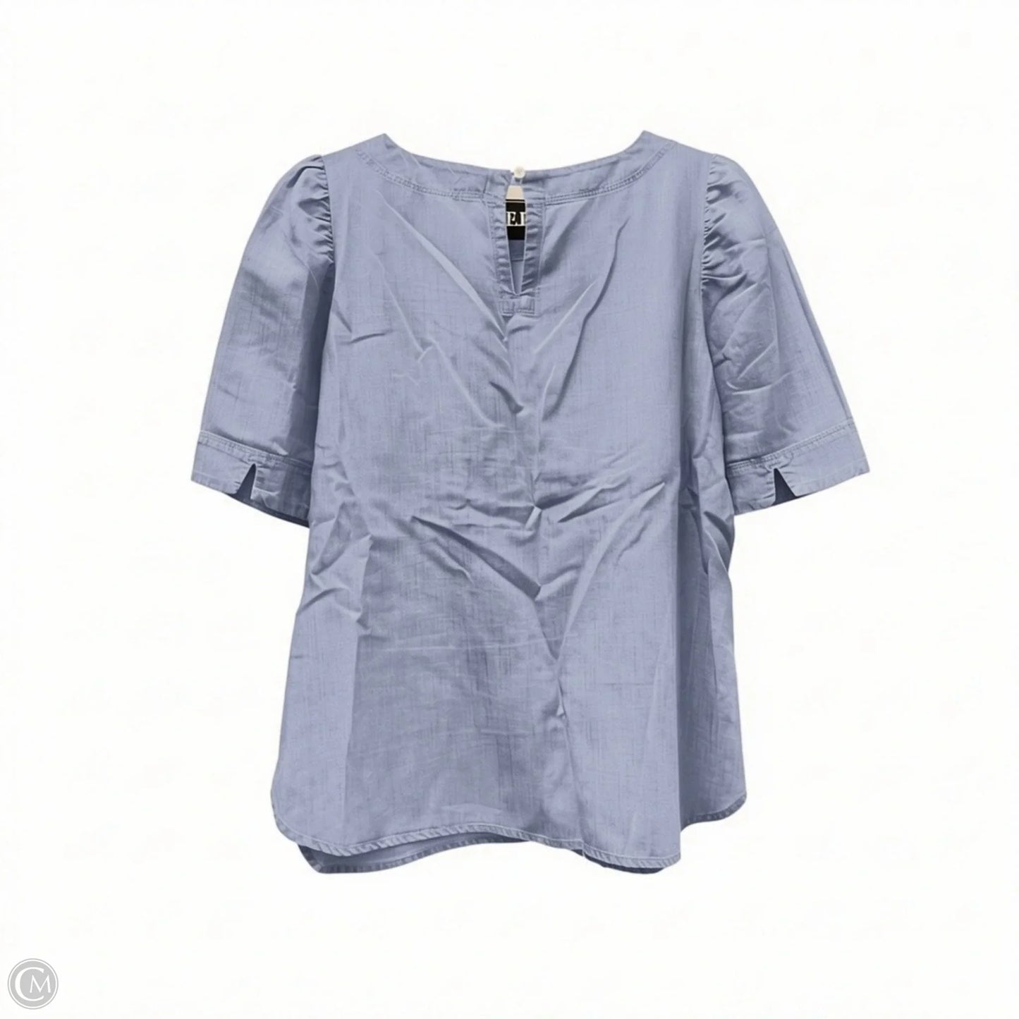 Top Short Sleeve By Loft In Blue Denim, Size: Sp